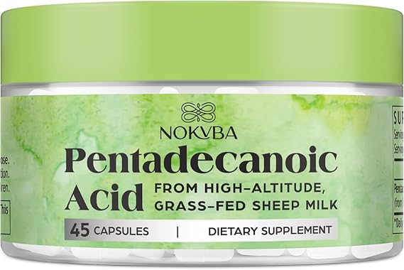 Pentadecanoic Acid C15:0 Supplements 300mg High-Altitude Sheep Milk Sourced | 45 Capsules