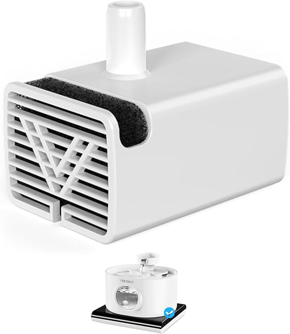 PEKTACO Kedi Su Çeşmesi Yedek Su Pompası Kablosuz Kedi Su Çeşmesi SSPF-V04, 2.5L/85oz Otomatik Pet Su Çeşmesi Su Pompası