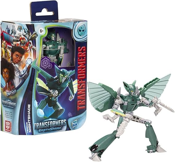 Transformers EarthSpark Terran Nightshade Deluxe Class 12.5 cm Figure Robot Toy for Kids Age 6+ Green