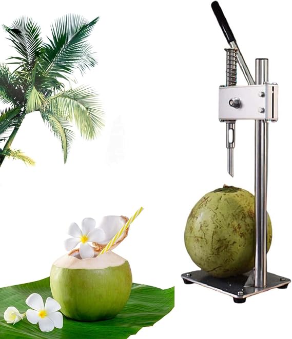 Coconut Shelling Machine, Manual Coconut Green Hole Opening Machine, Portable Coconut Opener, Easy to Open Young Coconut Machine