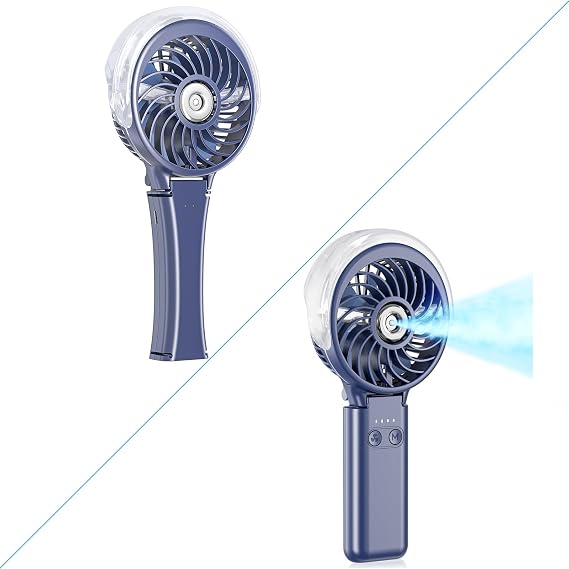 HandFan Portable Handheld Misting Fan+ 5200mAh Misting Fan with Charger