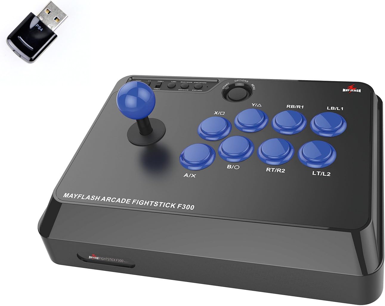 MAYFLASH F300 Arcade Fight Stick and MAGICBOOTS Bundle for PlayStation 4 Compatible PS5, Xbox Series X, PS4,PS3, Xbox One, Xbox 360, PC, Switch with