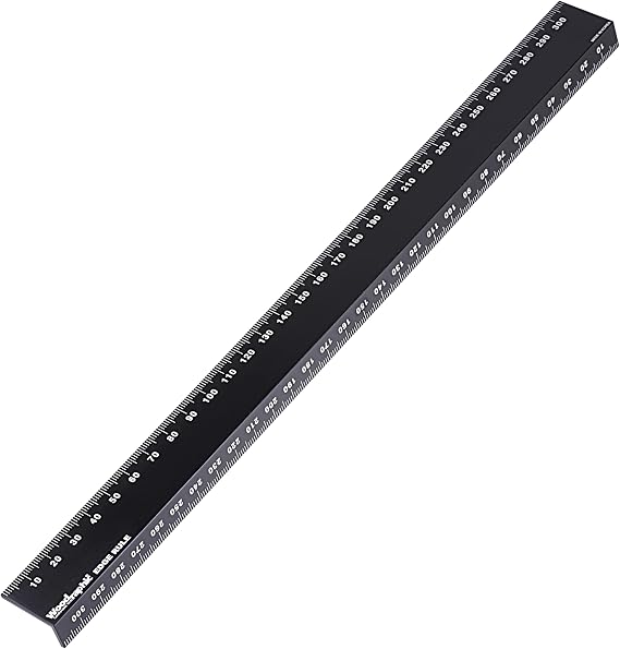 Edge Rule 300mm CNC Aluminum Precision Layout and Marking Tool for Woodworking, Joinery, Cabinetmaking, and Edge Referencing on Straight Cuts