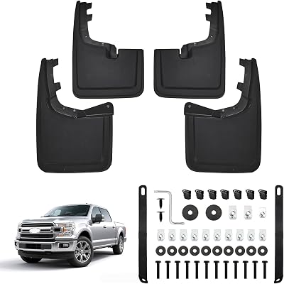 Blueshyhall Mud Flaps Splash Guards for Ford F-150 2021 Vehicle Sediment Protection No Need to Drill Holes Splash Guards Fenders Set of 4