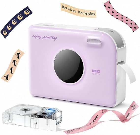 Phomemo A30 Ribbon Printer, Bluetooth Mini Label Maker Machine with Tape