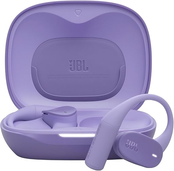 JBL Sense Lite, True Wireless Kulaklık, Mor | Bluetooth 5.4, kulak askısı tasarımı ve hava hattı, JBL OpenSound teknolojisi, 32 saat çalma süresi, IP54 su/toz koruması