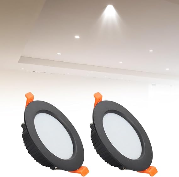 ​High Lumen Recessed Ceiling Light 6 Inch, 24W 1440LM Workshop LED Lighting, 6000K Daylight, Slim Housing 2 Pack for Garage & Basement​(6000K,9W)