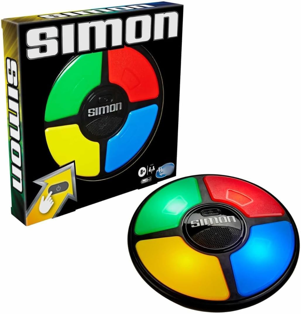 Simon Classic Game - Get Ready for Fast-paced Play With Lights and Sounds That Challenge Players With Every Sequence - Dimensions: 26.7 X 26.7 X 4.1cm (Approx.)