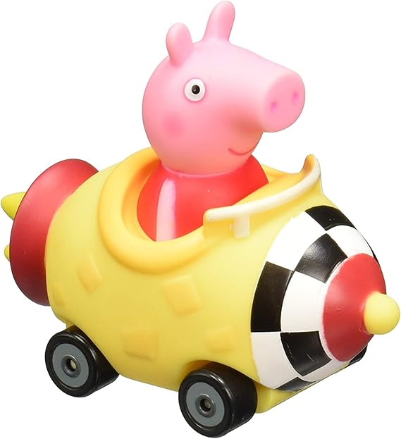 Peppa Pig Mini Speedster Peppas Yellow Rocket 95786 - with Proper Rolling Wheels, Ideal Toy for Children Aged 2 and up