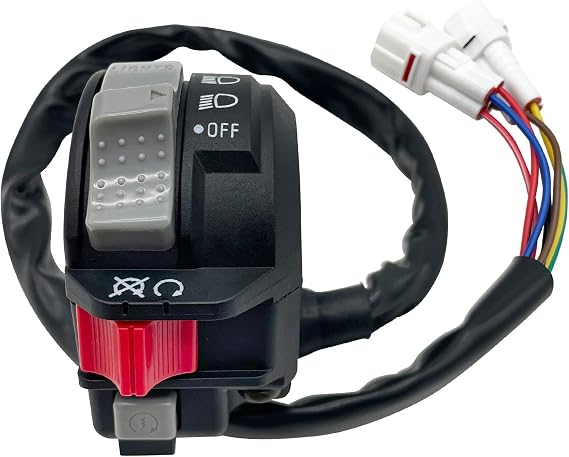 M MATI Left Handlebar Switch Control Engine Start Run Off Headlight Switch for Yamaha Grizzly 125 YFM125 Raptor 125/250 Wolverine YFM350F Warrior 350 YFM350X Bear Tracker 250 YFM250X 4KB-83973-21-00