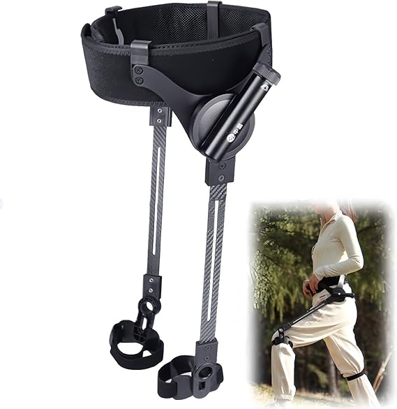 Wearable Exoskeleton for Walking, Carbon Fibre Walking Assistance Device, Adjustable Power for Hiking and Daily Mobility Support