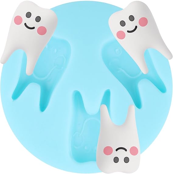 3D Tooth Fondant Silicone Molds for Cake Decorating Cupcake Topper Chocolate Candy Gum Paste Polymer Clay