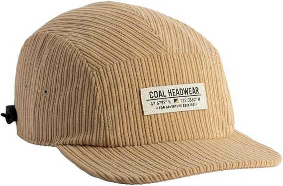 Coal Headwear Analog 5 Panel Cap Hat - UPF 50, Lightweight Nylon, Flat Brim, Adjustable - Outdoor Casual Everyday