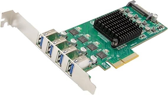 USB 3.2 Gen 1 5 Gbps 4 Port Type-A PCI-e 3.0 x4 ASMedia ASM3142 Controller