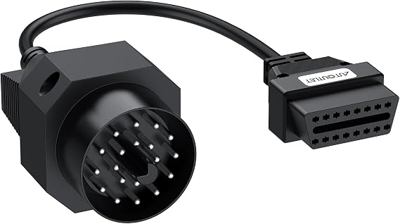 AUTOUTLET OBD1 to OBD2 Adapter 20 Pin OBD1 to 16 Pin OBD2 Diagnostic Adapter Diagnostic Extension Cable Scanner Cable Adapter Cable Compatible with BMW E36 E38 E39 E46 E53 X5 Z3