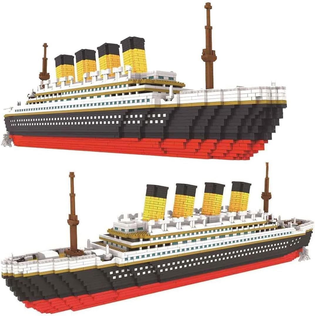Technic Titanic Model Building Block Set, 3800Pcs Cruise ship Titanic Boat Model Building Kit Not Compatible with Creator Expert 10294