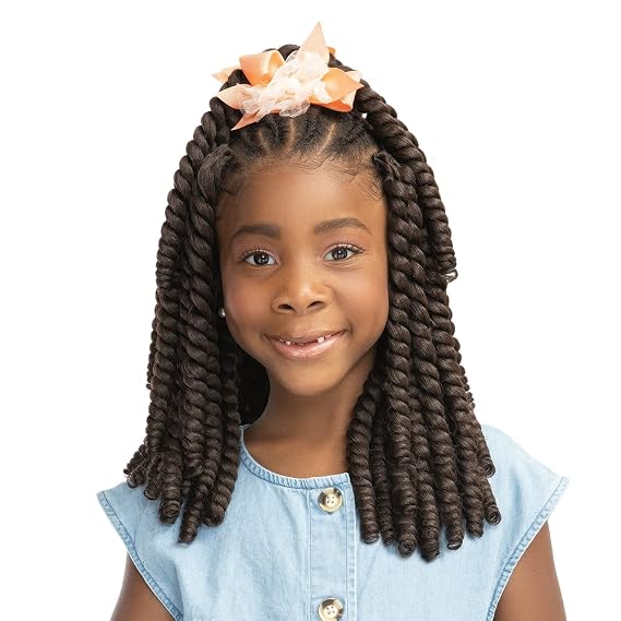 Teeny 3 x Bounce Curl Crochet Hair 8 Inch Handmade Curly Hair Extensions for Girls and Teens Stylish Synthetic Hair Bundles Easy Application and Maintenance Realistic Crochet Hair Pre Looped - (27)