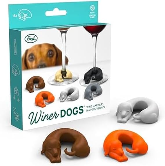 Genuine Fred Fred WINER DOGS Dachshund Dog Drink Markers, Set of 6