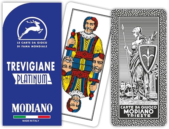 Modiano Treviso Platinum Playing Cards 100% Plastic