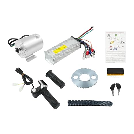 48V 2000W Electric Brushless DC Motor Complete Kit 4300RPM for Bicycle DIY | High-Speed Electric Motor with 5.4N.m Controller & LCD Throttle for Electric Bike Scooter Bicycle Motorcycle Mini Go Kart DIY