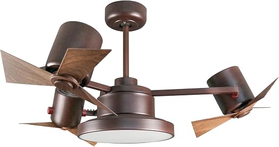 Dlc Garbİon Led Tavan VantİlatÖrÜ Kahverengİ Uzaktan Kumandali 112 Cm
