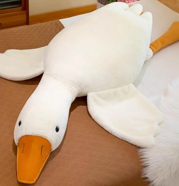 Ryttir Giant Goose Plush - 35" Extra Soft Duck Stuffed Animal Hugging Pillow with Rotund Belly,Safety Nursery Decor & Sensory Comfort Toy,Cuddle Christmas Companion for Kids