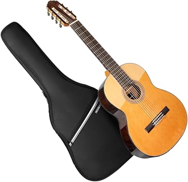 WishMade 7 String Acoustic Classical Guitar Full Size Nylon String Guitars for Adults with Gig Bag