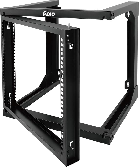 Tecmojo 9U Wall Mount Rack, Server Rack, Open Frame Server Rack, Network Rack for 19inch Computer/AV/Data/IT/Media Equipment, 18inch Depth, Swing Gate (9U/18inch Depth)