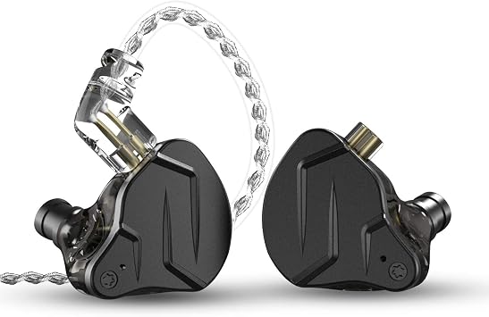 KZ ZSN Pro X in Ear Monitor Earbuds, 1BA+1DD Hybrid Dynamic Driver Earphones HiFi Bass Stereo Noise Cancelling Headphones Compatible with PS4, PS5, Xbox, iPad, MP3 and Most 3.5 JackNo mic,Black
