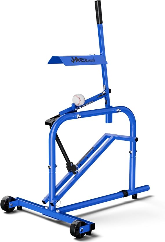 Baseball Pitching Machine with Wheels, 11 Angles, 25-40 MPH Speed Control