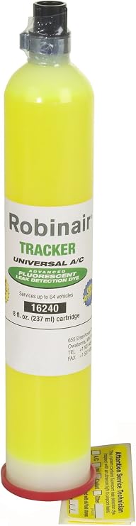 Robinair (16240) Tracker Universal A/C Fluorescent Dye - 8 oz. Bottle, 64 Applications