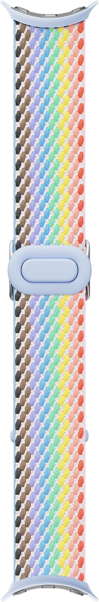 Google Pixel Watch Woven Band - Only compatible with the 45 mm Pixel Watch 3 and 4 - Rainbow Pride (Made by Google)