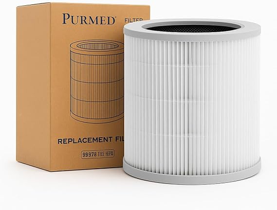 Purmed Xiaomi Smart Air Purifier 4 Compact Compatible HEPA Filter | High Efficiency Replacement Filter | PM2.5, Pollen, Dust and Allergen Remover | 4 Compact Hepa Filter
