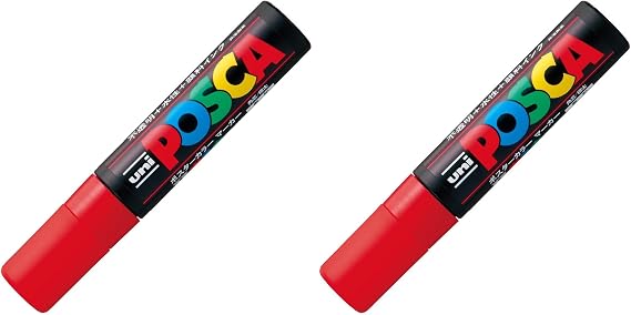 uni Posca Extra Bold Marker, Red (PC17K.15) (Pack of 2)