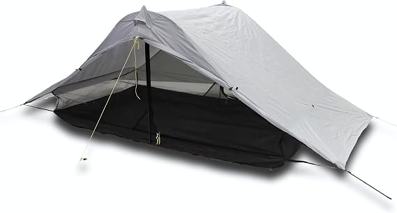 Six Moon Designs Lunar Duo Outfitter - 2 Person Ultralight Backpacking Tent - Spacious 190T Polyester Hybrid Shelter for Camping & Thru-Hiking - Dual Doors & Vestibules, Trekking Pole Shelter