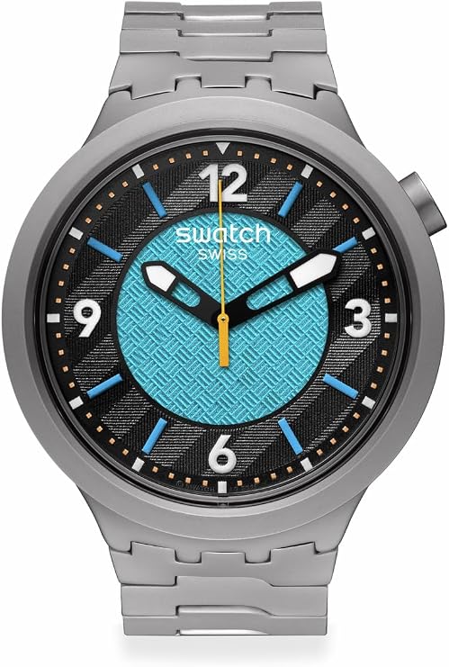 Swatch Big Bold Irony Unisex Watch Casual Polymer Blue Automatic Waterproof Frostbloom