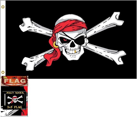 Flags CPS43967 Jolly Roger, Black