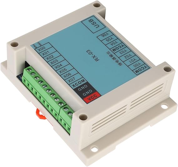 12-24VDC PLC Controller 8 Input 7 Output Programmable Logic Controller Industrial Automation Control Board for Computer and Phone Programming
