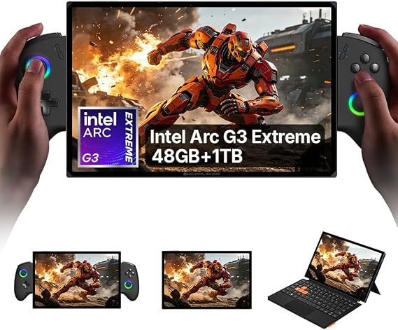 ONEXPLAYER X2 Gaming PC, Intel Arc G3 Extreme, 10.95" 120Hz, 48GB 1TB