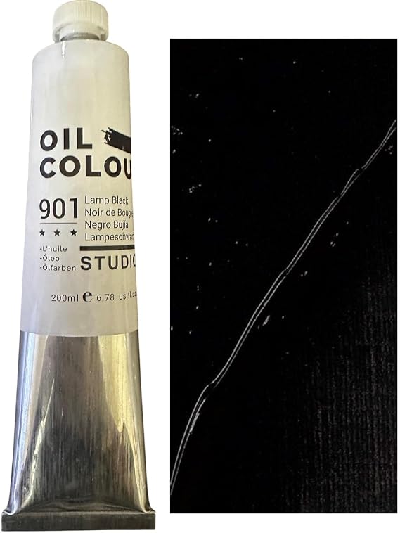 Lamp Black Oil Paint Artist Quality 200ml Tube Professional Oil Paint Color 901 ASTM D4236
