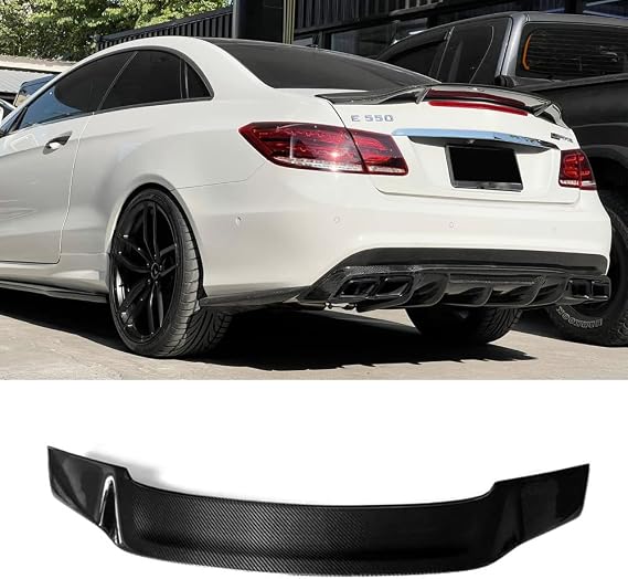 for Mercedes Benz E-Class W207/C207 Coupe Carbon Rear Wing Trunk Spoiler 2010-2016