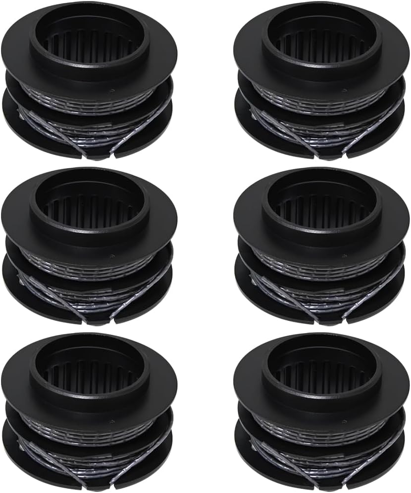 6PC SB00L00 Dual Trimmer Line Replacement Spool for Greenworks STBA80L210 ST80L210 ST60L2510 ST80L00 ST60L00 ST60L210 ST60B00 ST60B211 ST60B212 String Trimmer
