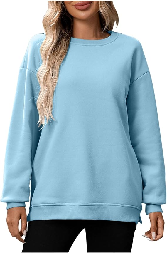 Oversized Sweatshirts for Women Trendy Fleece Crewneck Sweatshirt Casual Loose Pullover Tops Comfy Fall Outfits 2025