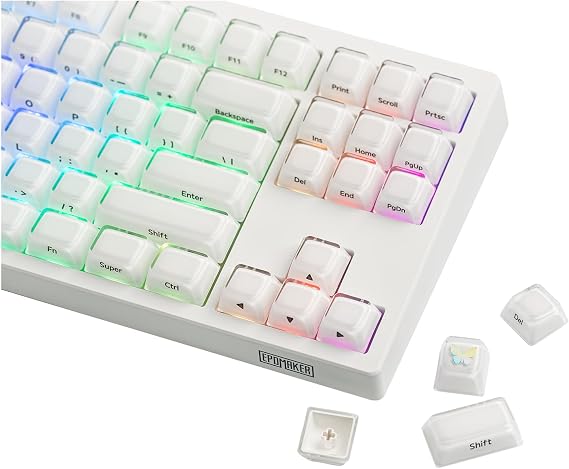 EPOMAKER Lusterfly Jelly Keycaps Set - 123 Keys Double-Shot Laser Engraved