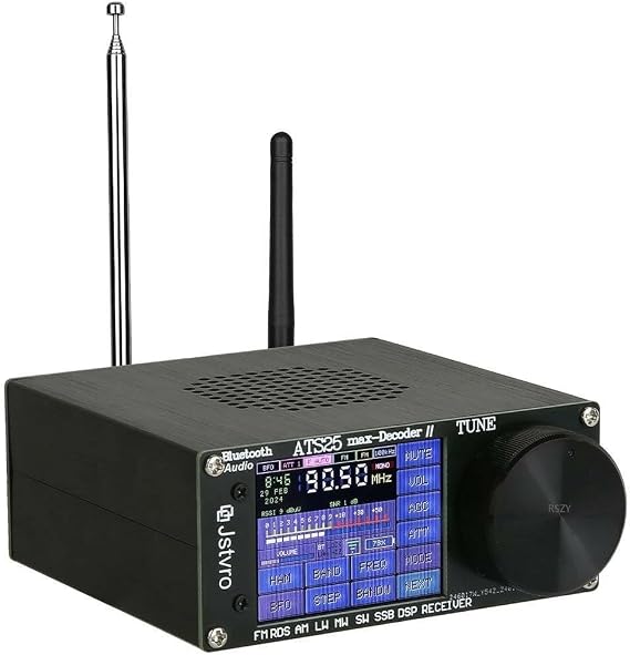 New ATS25 Max-Decoder ii Si4732 Radio Receiver with 4000mA,V4.17 Upgraded Adds HI-Z Antenna Input impedance LNA Function 50ohm Mode Band-Pass Filter Circuit,Support FM AM SSB DIGI(PSK) SYNC CW DSP