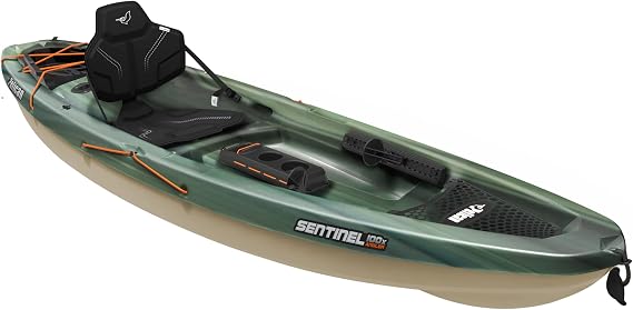 Pelican Sentinel 100X - Angler Sit on top Fishing Kayak - Lightweight - ErgoloungeTM Seating System
