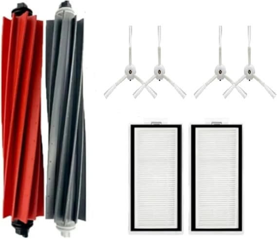 Q8 Max- Q8 Max+ / Q5 Max+-Q5 Pro/Q5 Pro+ Brush Compatible with Roborock, Hepa Filter Refresh Replacement Accessory Set-White 8 Pieces