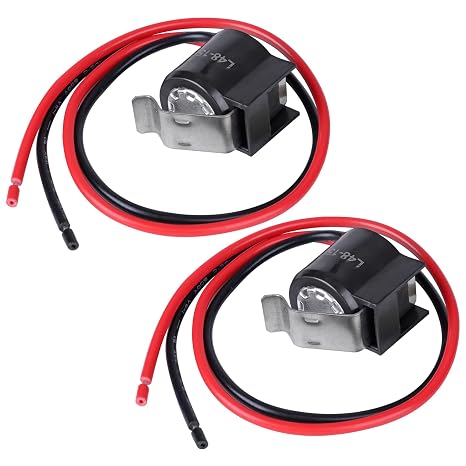 Refrigerator Defrost Thermostat W10225581, 2 Pcs Bimetal Defrost Thermostat Exact use for Whirlpool, Sears, Kenmore Refrigerator: Replace