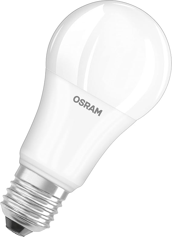 Osram Bulb Shape Base Classic A LED Lamp, Plastic, Cool White, E27, 14 W, Set of 3 [Energy Class F]