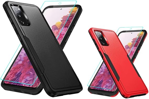 2 PCS Galaxy S20 FE 5G Case with Screen Protection: Heavy Duty Protective Shockproof and Scratch Proof Case for Samsung Galaxy S20 FE 5G